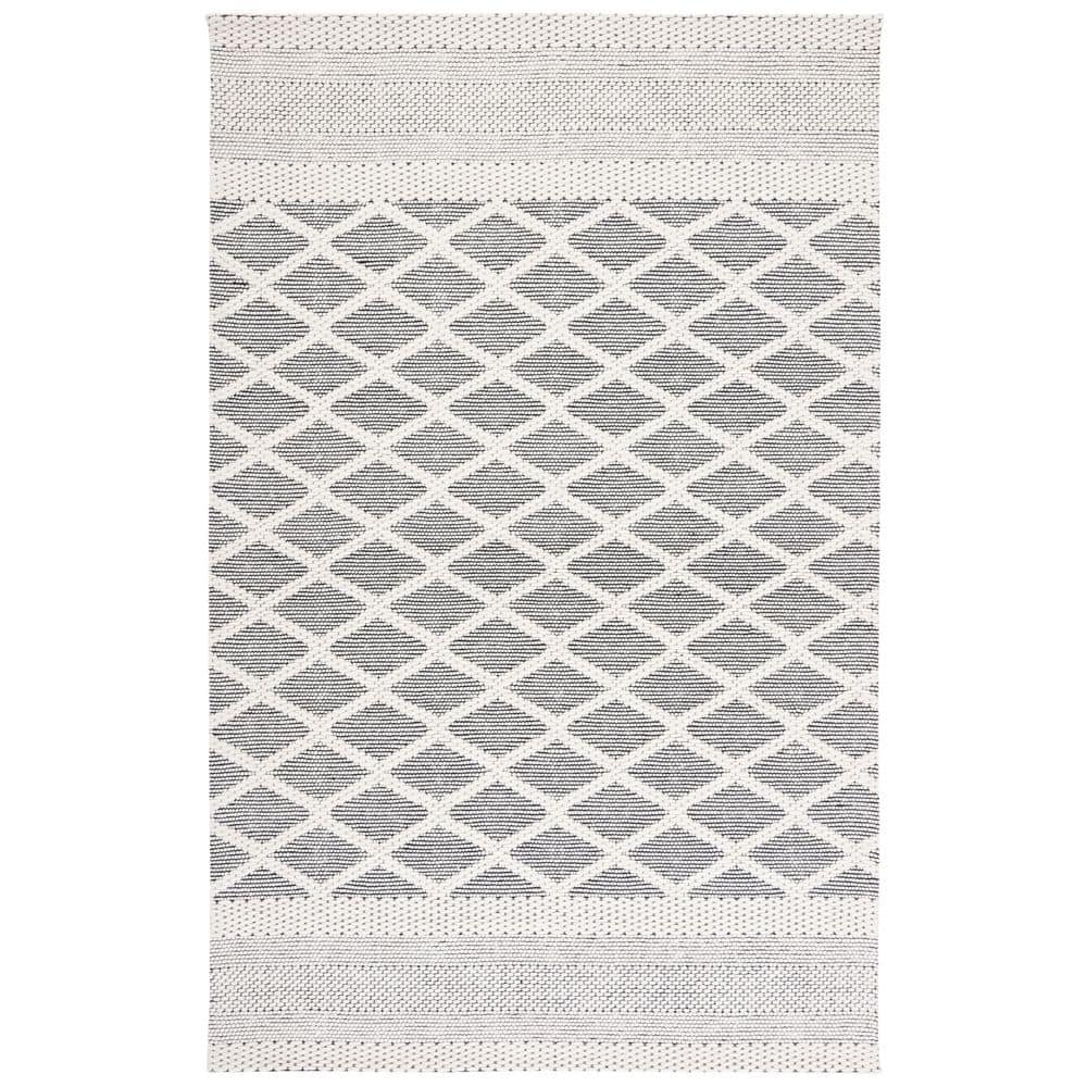 Vermont 4 ft. x 6 ft. Ivory/Black Chevron Border Area Rug price history on PriceWatchPro