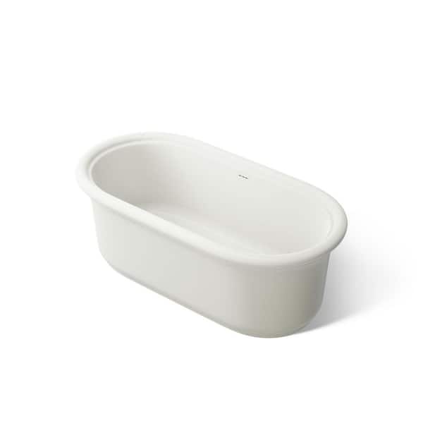 Claude by Studio McGee 65.75 in. x 33.5 in. Soaking Bathtub with Center Drain in Dune