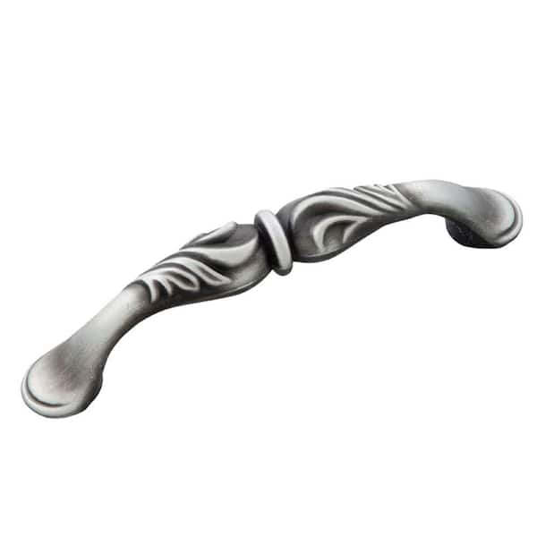 HICKORY HARDWARE Mayfair 3-3/4 in. Center-to-Center Satin-Pewter Antique Cabinet Pull