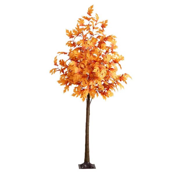 8 ft. Pre-Lit Autumn Maple Artificial Fall Tree with 660 Warm White LED Lights