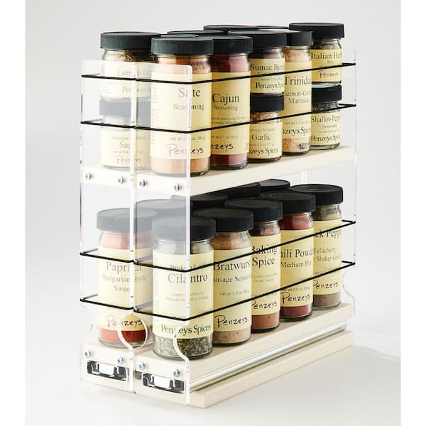Vertical Spice 4-Shelf Cream Cabinet Mount Spice Rack 22x2x11DC - The Home  Depot