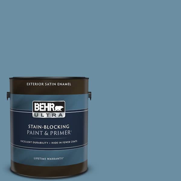 BEHR ULTRA 1 gal. #PPU14-04 French Court Satin Enamel Exterior Paint & Primer