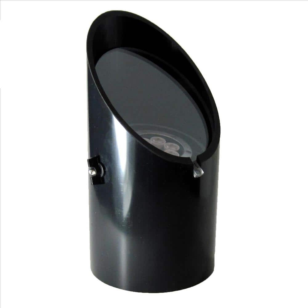Black Plastic In-Ground LED Well Light with Clear Glass Lens