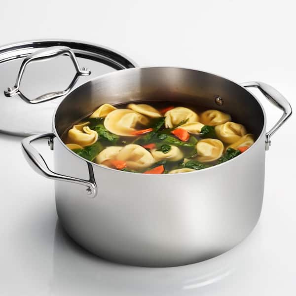 Tramontina Gourmet 4 Qt. Tri-Ply Clad Saucepan with Lid 80116/024DS - The  Home Depot