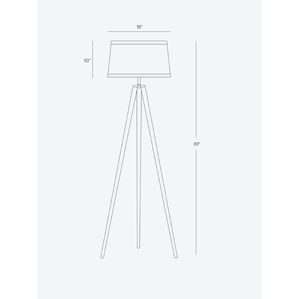 Emma LED Tripod Natural Wood Floor Lamp for Kids' Nursery