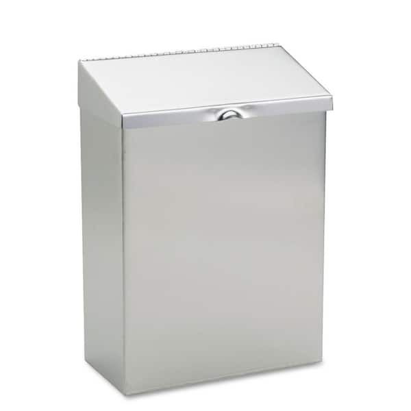 HOSPECO 8 in. x 4 in. x 11 in. Wall Mount Sanitary Napkin Receptacle Stainless Steel