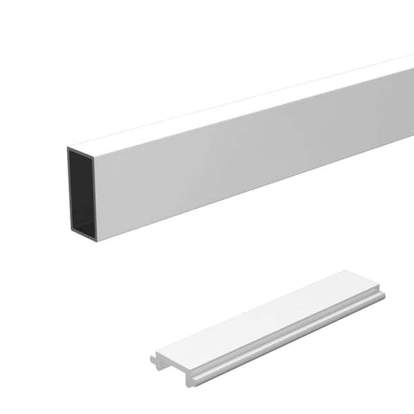 Peak Aluminum Railing 6 ft. White Aluminum Deck Railing Wide Picket and Spacer Kit for 42 in. high system