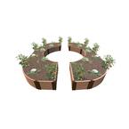 14 ft. x 16 ft. x 16.5 in. Classic Sienna Composite Walk-Through Colosseum Raised Garden Bed - 2 in. Profile