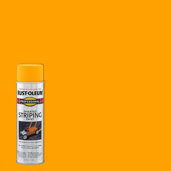 Rust-Oleum Professional 18 oz. Flat Yellow Inverted Striping Spray Paint (6-Pack)