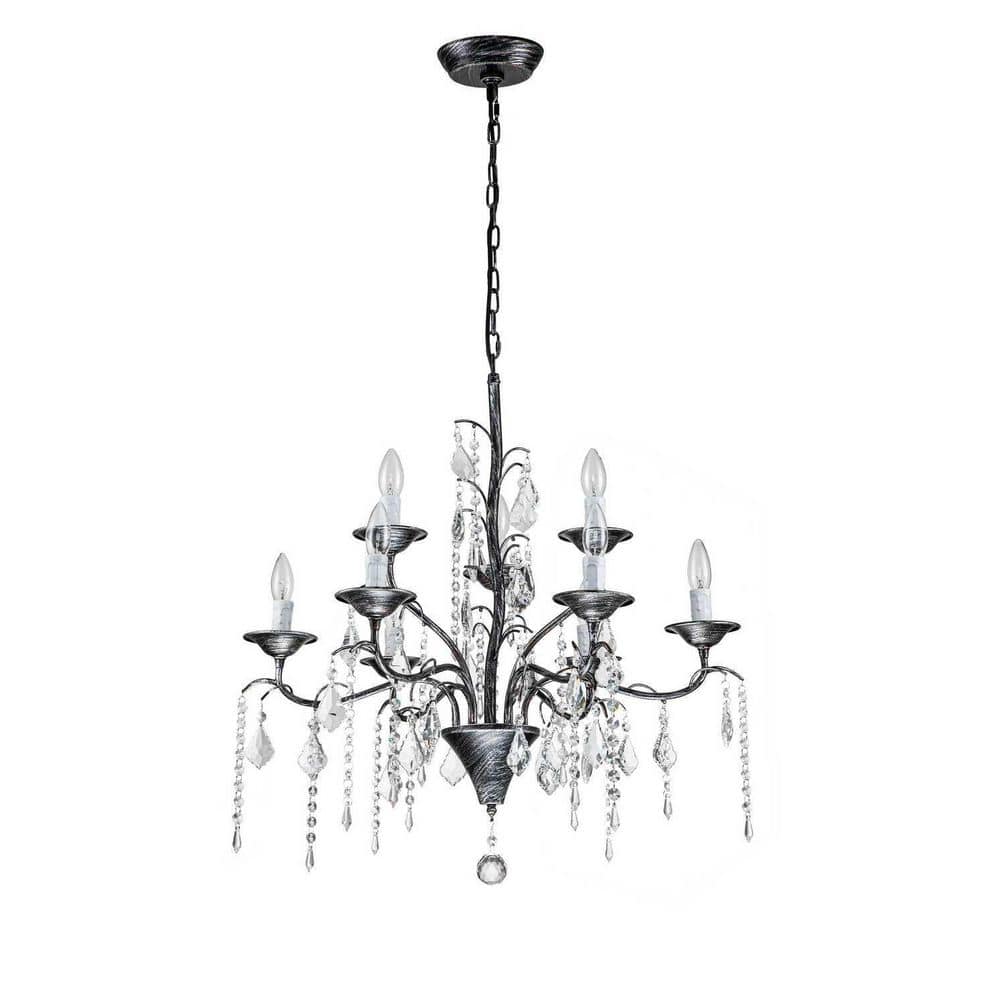 ELE Light & Decor Beaufort 9Light Antique Black Crystal Chandelier ELE