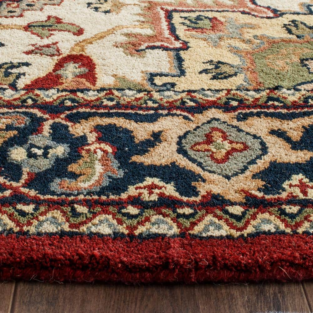 Heritage Red Hand-Tufted Wool Square Area Rug 10' x 10'