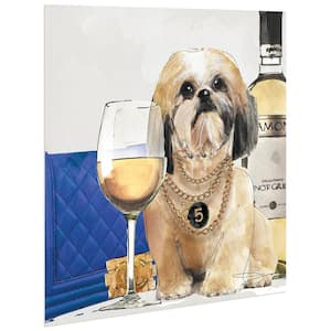 Lhasa Apso" Unframed Free Floating Tempered Glass Panel Graphic Dog Animal Wall Art Print 20 in. x 20 in