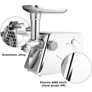 Number 3 Meat Grinder with Sausage Stuffer Kit 800W Power, Easy to Clean and Install, Suitable for Home Kitchen，White