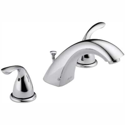 Classic 8 in. Widespread 2-Handle Bathroom Faucet with Metal Drain Assembly in Chrome