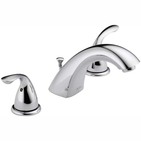 Delta Classic 8 in. Widespread 2-Handle Bathroom Faucet with Metal Drain Assembly in Chrome