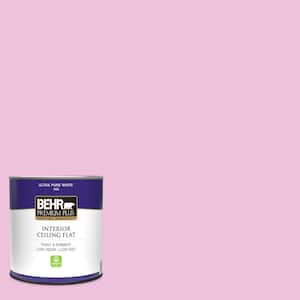 1 qt. #P120-1 Starlet Pink Ceiling Flat Interior Paint