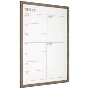 24 in. x 30 in. Gray Weekly Priority Dry Erase Whiteboard Calendar