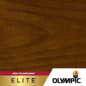 Elite 5 gal. American Chestnut Semi-Transparent Exterior Stain and Sealer in One Low VOC