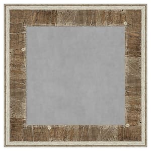 Farmhouse Brown Narrow 17 in. x 17 in. Framed Magnetic Board