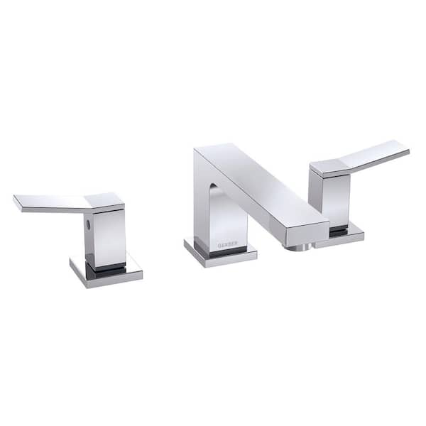 Avian 8 in. Widespread 2-Handle Bathroom Faucet with Metal Touch Down Drain in Chrome