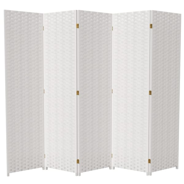 6 ft. White 5-Panel Room Divider