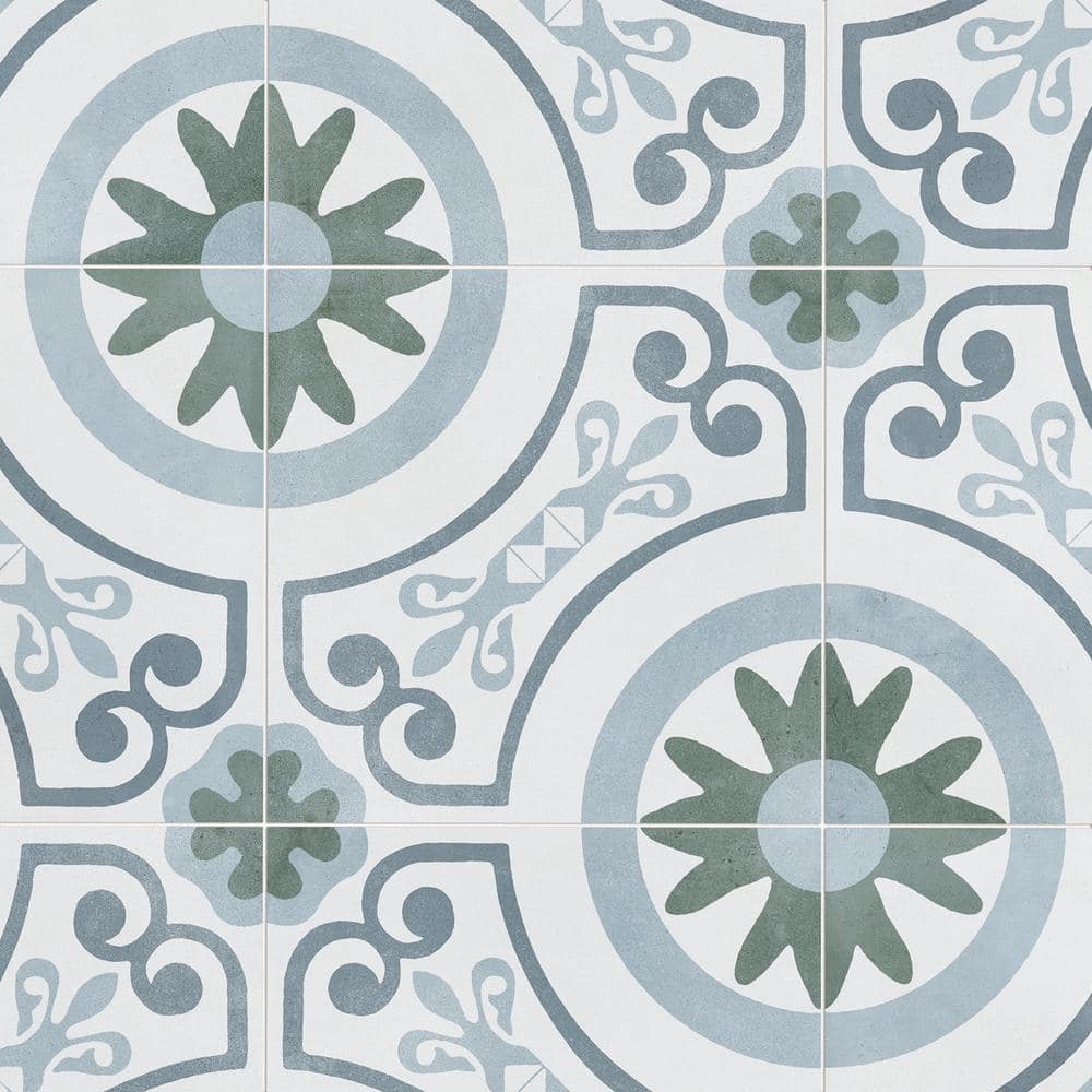 Aster Garden Square 9" x 9" Matte Porcelain Floor and Wall Tile