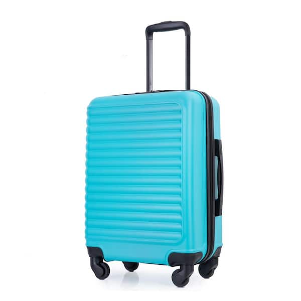 21.6 in. Turquoise ABS Lightweight Spinner Suitcase