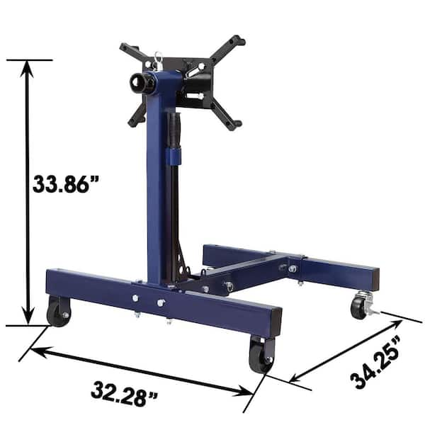 TCE AT26801U Torin Steel Rotating Engine Stand with 360 Degree Rotating Head and Folding Frame: 3/4 Ton (1,500 lb) Capacity, Blue