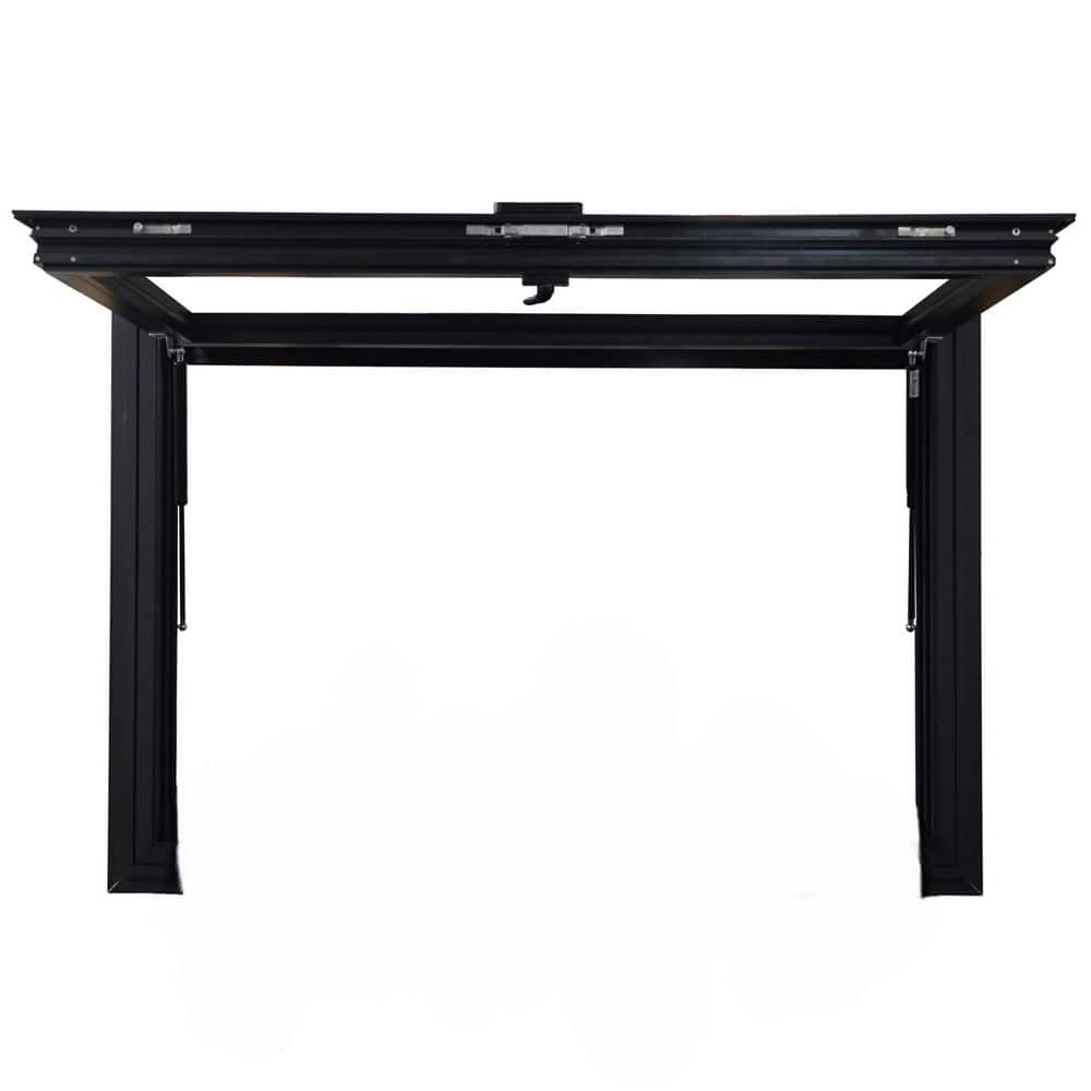 TEZA DOORS Teza 65 Series 48 in. x 36 in. Black Aluminum Low-E
