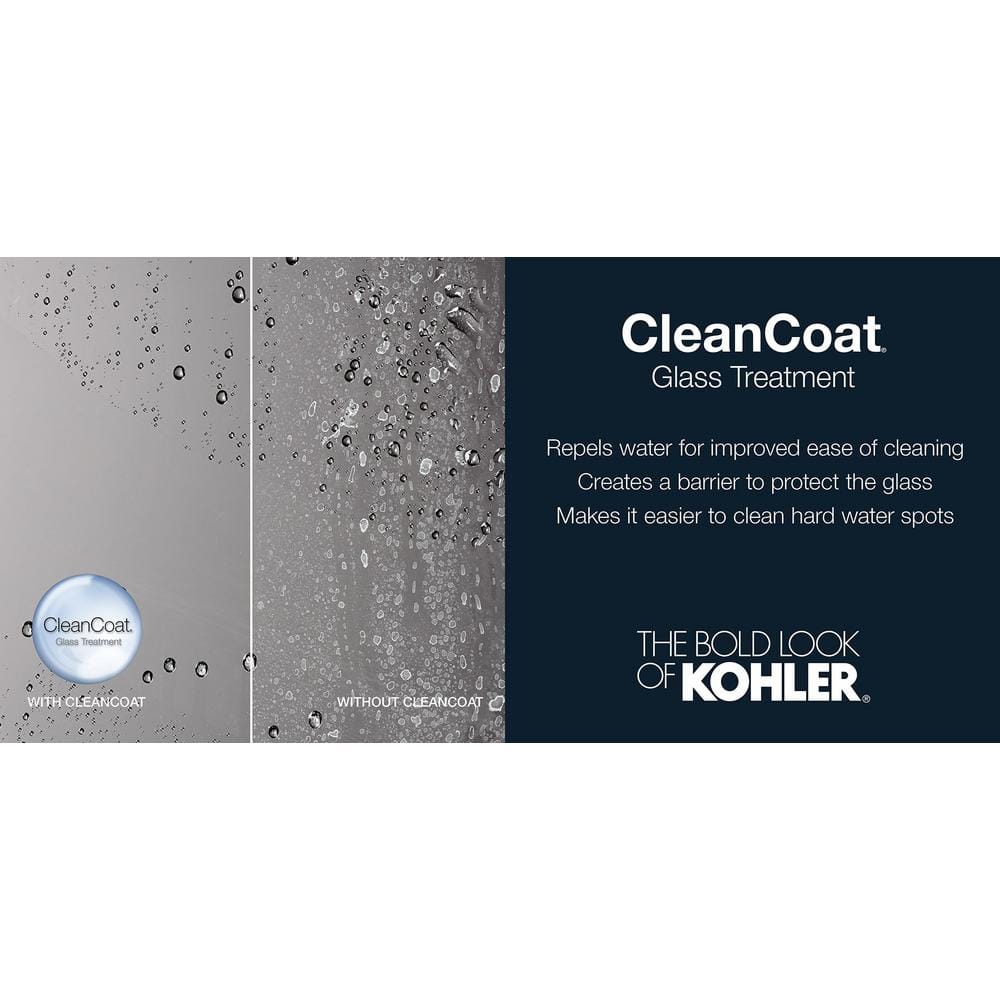 Revel 60'' Frameless Sliding Shower Door in Polished Silver with Clear Glass