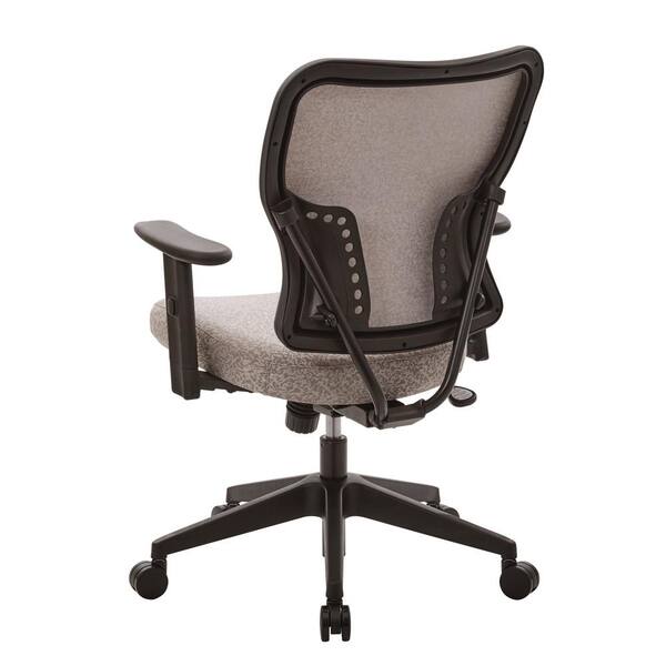 Latte Fabric Deluxe 2 to 1 Mechanical Height Adjustable Arms Chair