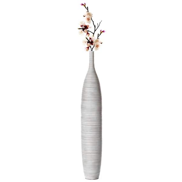 White Open Floor Vase, 48