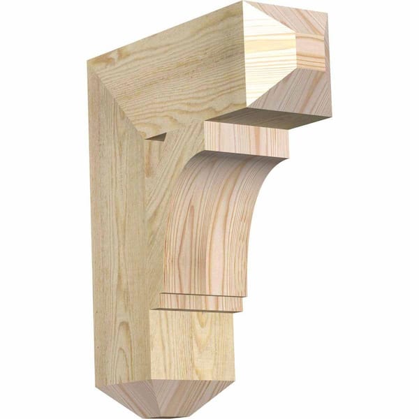 Ekena Millwork 6 in. x 22 in. x 18 in. Douglas Fir Imperial Craftsman Rough Sawn Bracket