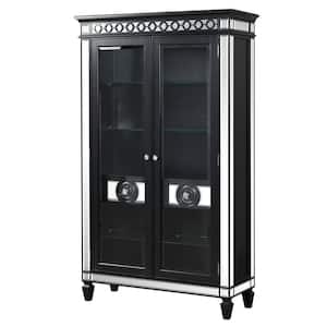 Varian II Black and Silver Curio Cabinet