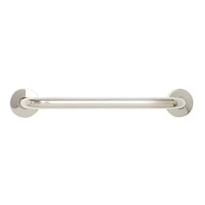 12 in. x 1-1/4 in. Dia Stainless Steel Wall Mount ADA Compliant Bathroom Shower Grab Bar in Polished