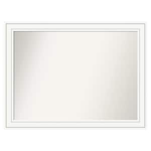 Craftsman White 41 in. x 31 in. Custom Non-Beveled Satin Wood Framed Bathroom Vanity Wall Mirror