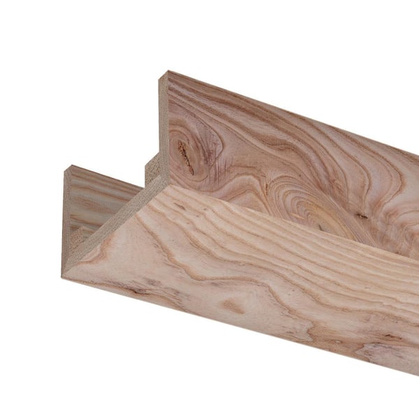 Ornamental Mouldings 5.5 in. W x 3 in. H x 92 in. L Rustic Ash Box Faux Beam
