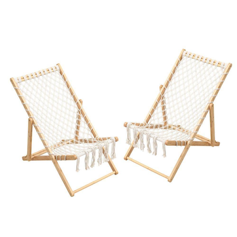 Set of 2 Rope Accent Chairs, Handwoven Design for Outdoor Patio, Garden, Balcony or Indoor Living Space price history on PriceWatchPro