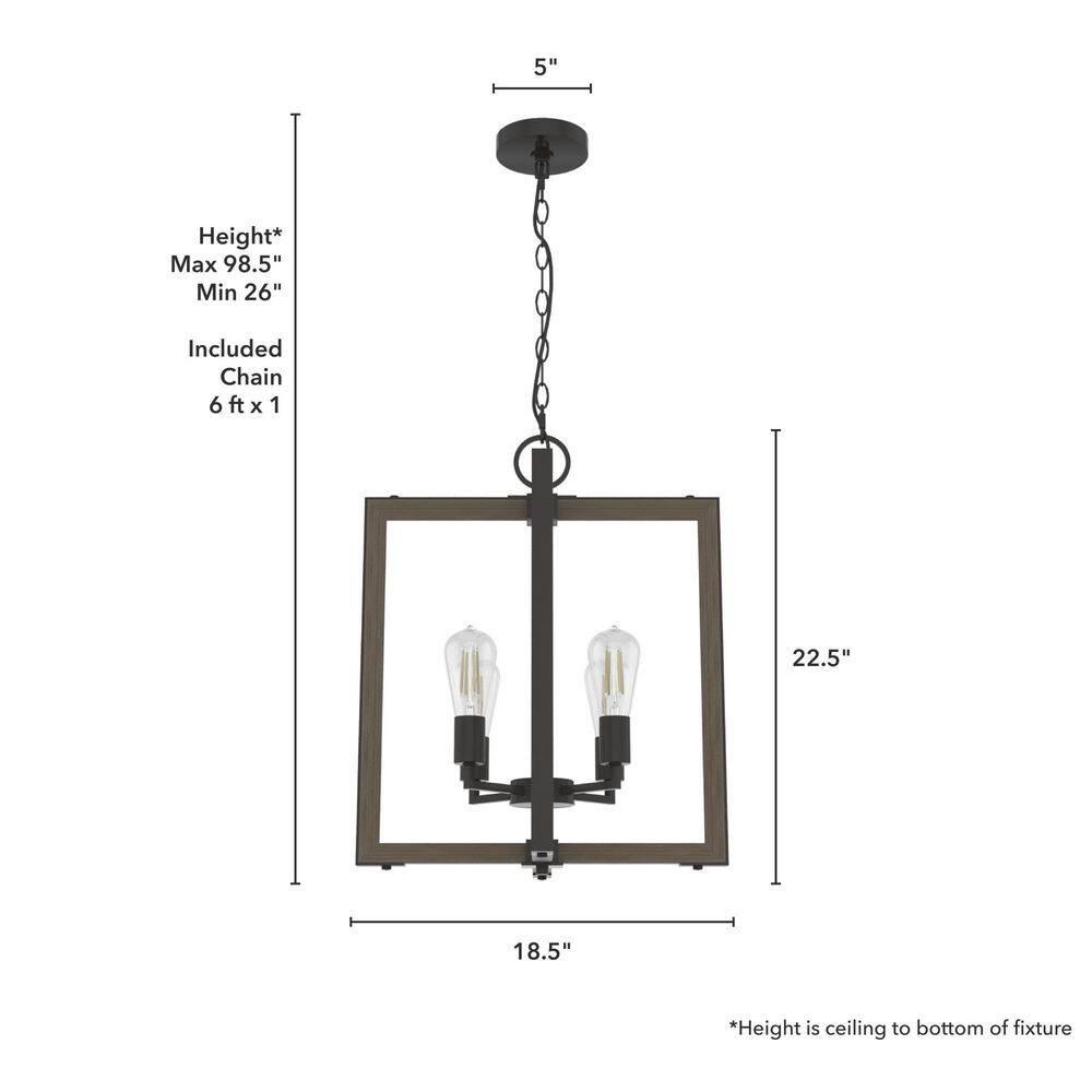 Noble Bronze 18.5" Modern Rustic Pendant Light Fixture