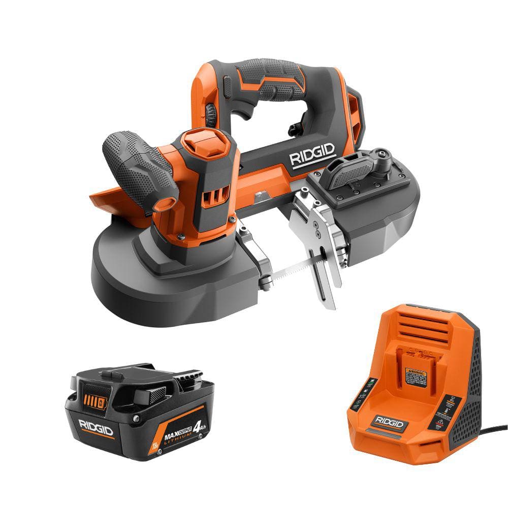 RIDGID 18V Cordless Compact Band Saw Kit with 18V 4.0 Ah MAX Output
