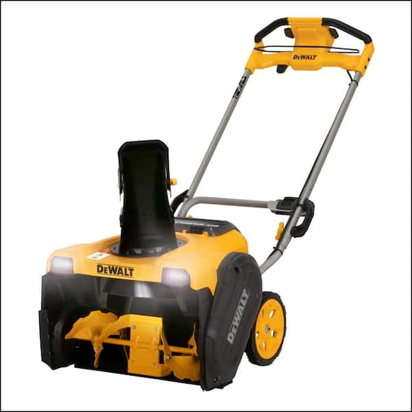 DEWALT 60-Volt 21 in. Maximum Cordless Electric Single Stage Snow Blower  with Two 4.0 Ah FLEXVOLT Batteries and 2 Chargers DCSNP2142Y2 - The Home  Depot