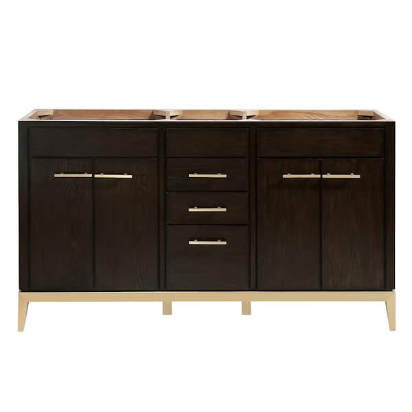 Avanity Hepburn 60 in. W x 21.5 in. D x 34 in. H Bath Vanity Cabinet Only in Dark Chocolate