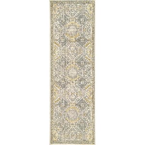 Minta Modern Persian 3 ft. x 10 ft. Gold Runner Rug