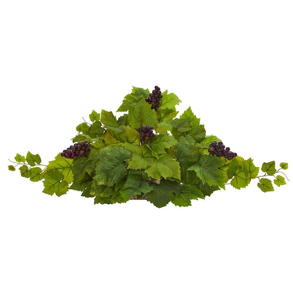 Nearly Natural 31 in. Grape Leaf Artificial Ledge Plant