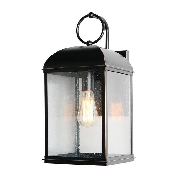 Unbranded Averie Black Dusk to Dawn Outdoor Hardwired Lantern Sconce