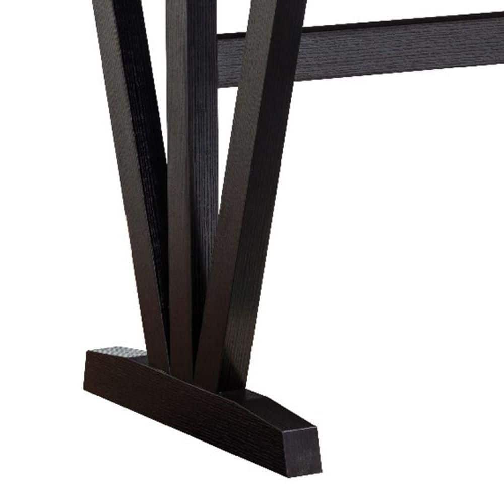 Ethan Classic Red Cocoa Black Wood Extendable Dining Table