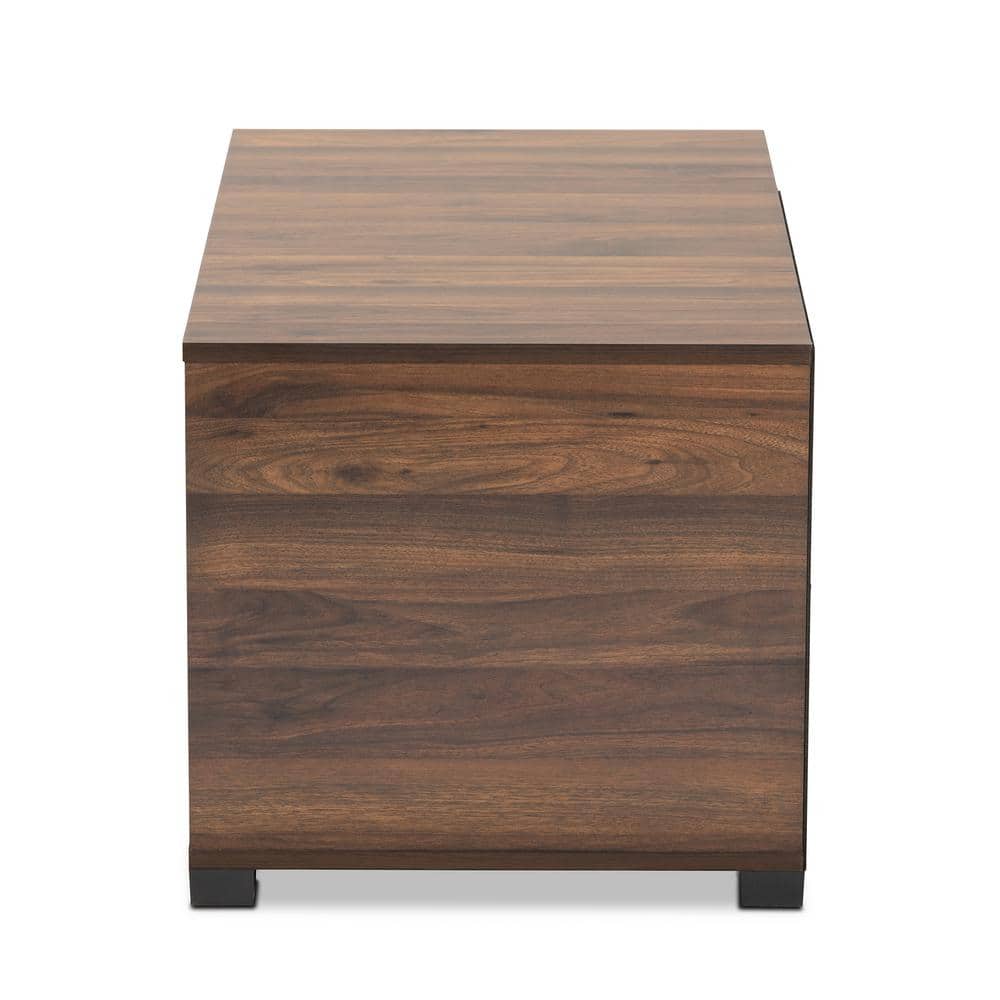 Walnut Brown Modern 2-Door Cat Litter Box Cover House