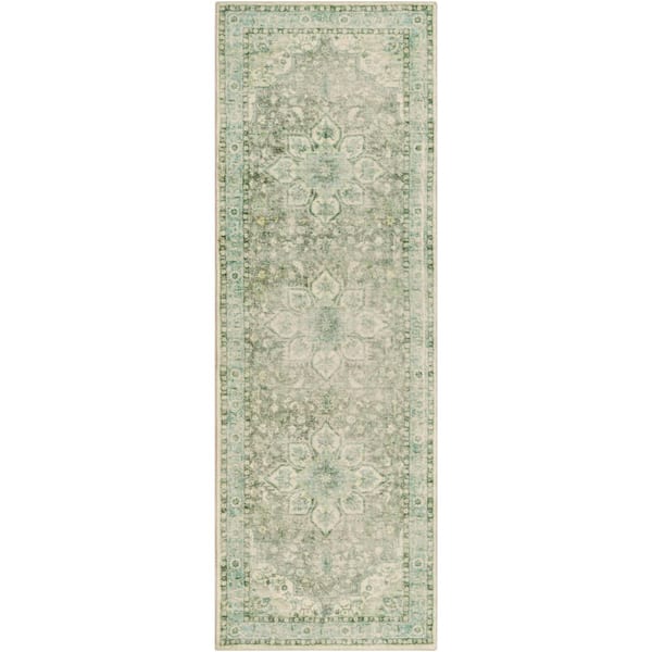 Ottawa Sage/Aqua 3 ft. x 8 ft. Indoor Area Rug