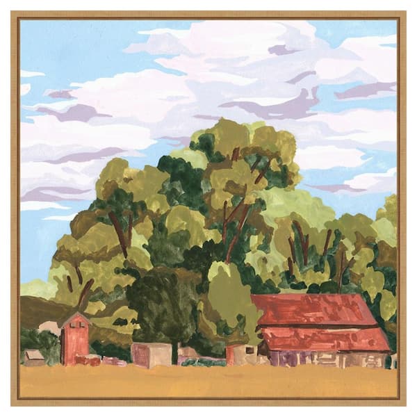 Amanti Art House in Village II by Melissa Wang 30 in. W x 30 in. H. Canvas Wall Art Print Framed in Brown