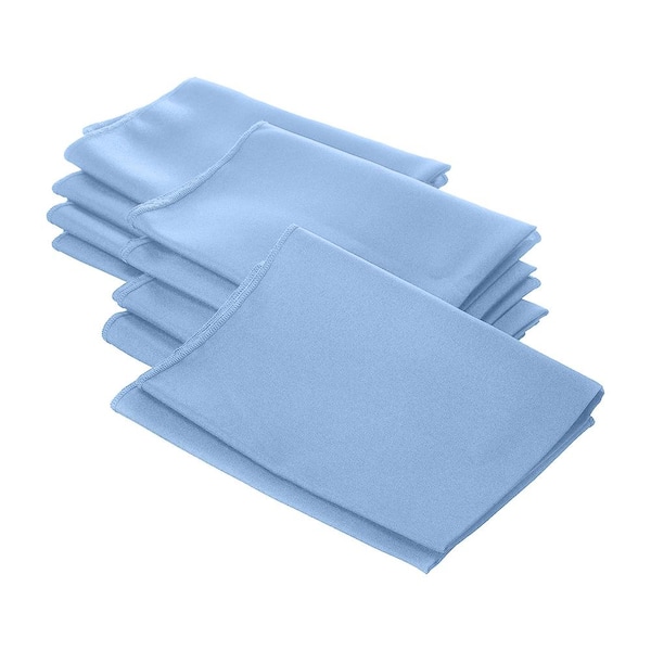 LA Linen 18 in. x 18 in. Light Blue Polyester Poplin Napkin (10-Pack)